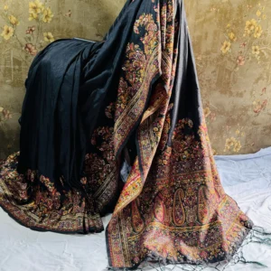 Midnight Kashmiri Motif Saree