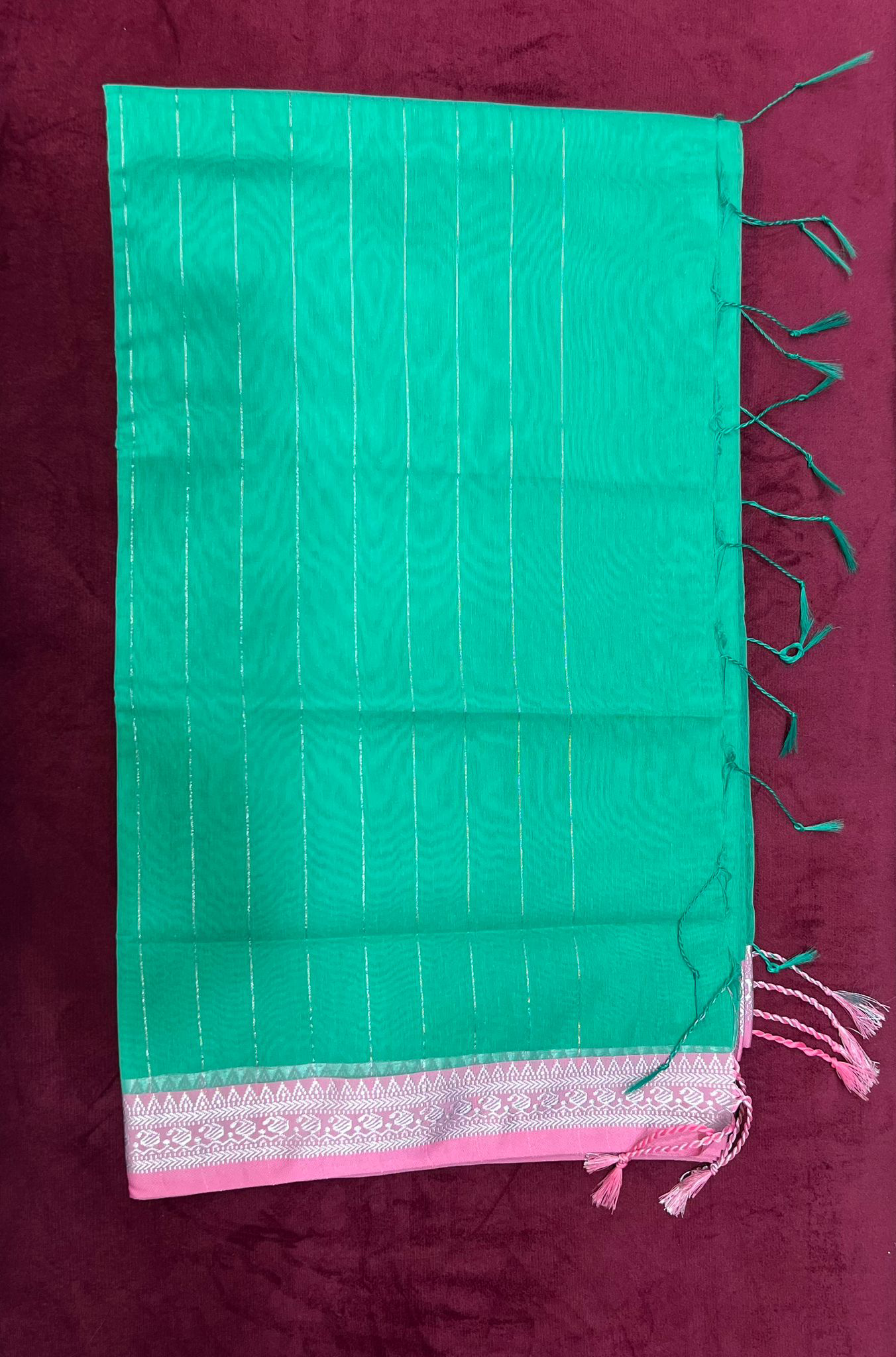 Emerald Mint Soft Cotton Saree