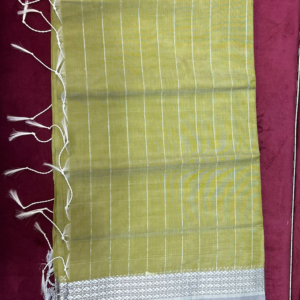 Olive Gold Soft Cotton Saree