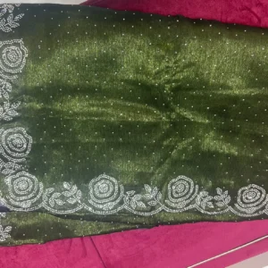 Midnight Glam Stone Work Saree