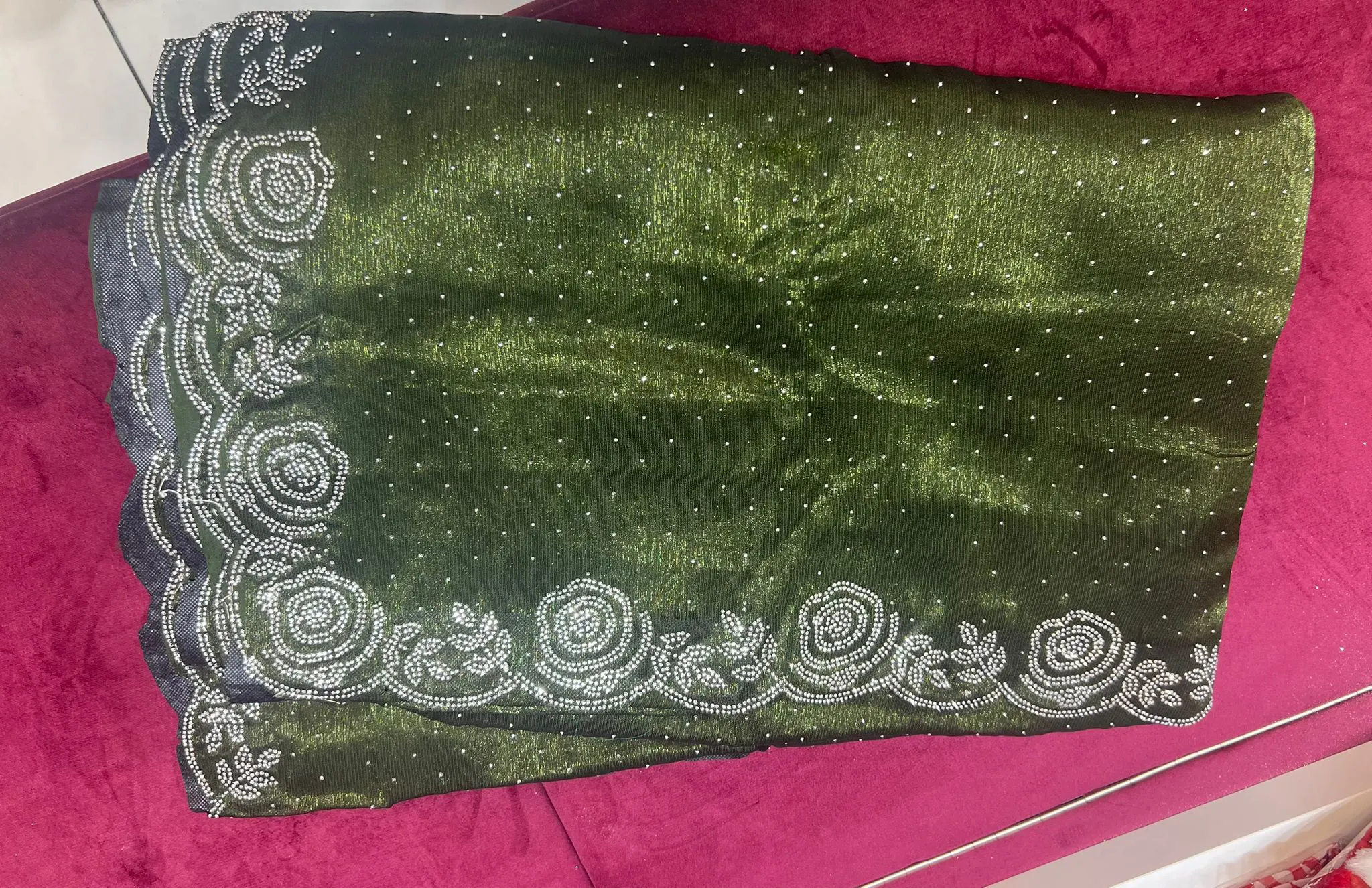 Midnight Glam Stone Work Saree