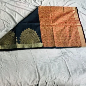 Royal Navy Zari Panel Saree