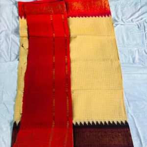 Crimson Gold Contrast Saree