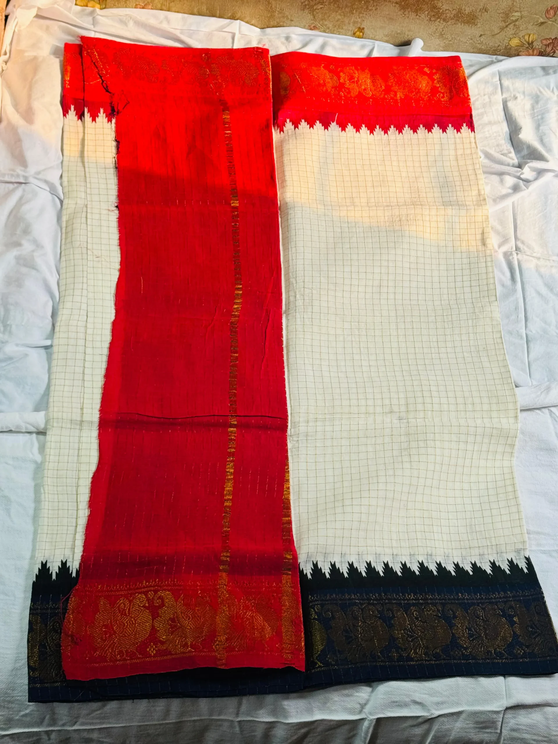 Royal Red Dual Tone Heritage Saree