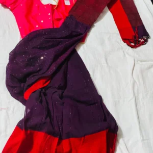 Midnight Purple Contrast Saree with Designer Blouse