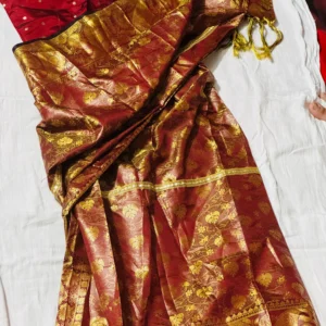 Royal Maroon Zari Brocade Saree