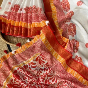Heritage Red Temple Border Saree